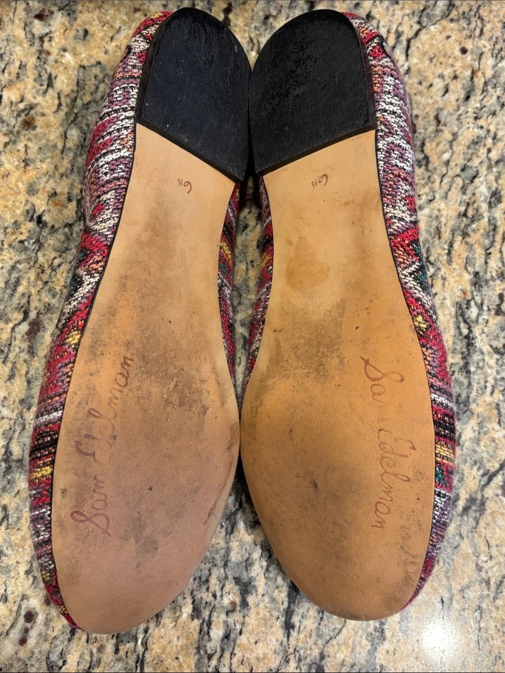 Sam Edelman Felicia Ballet Flats 6.5 Multicolor Jacquard Tapestry Bow Boho